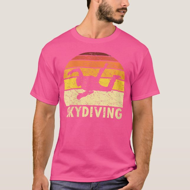 Frauen Retro Skydiving Shirt Männer Vintager Sky D (Vorderseite)