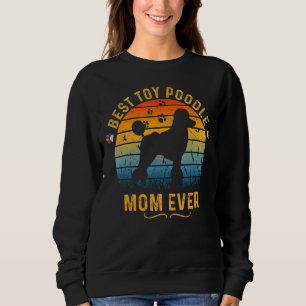 Frauen Retro Vintag Beste Poodle-Mama je Mutter Sweatshirt