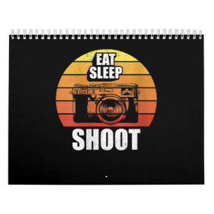 Frauen Retro Vintag Eat Sleep Shoot Fotografie Kalender