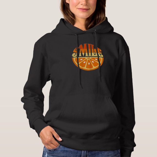 Frauen Retro Vintag Lächeln Lemon Mama Muttertag Hoodie (Vorderseite)