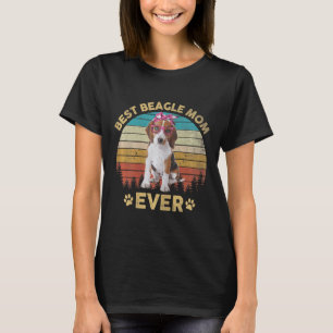Frauen Retro Vintage Beste Beagle-Mutter überhaupt T-Shirt