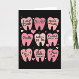 Frauen Retro Zahn Zahn Zahn Valentine Süßigkeiten  Karte