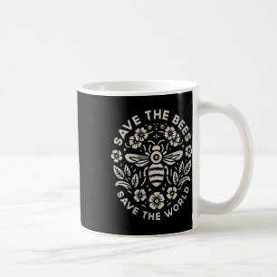 Frauen Rettete die Bienen die Welt-Blütenbiene V Kaffeetasse