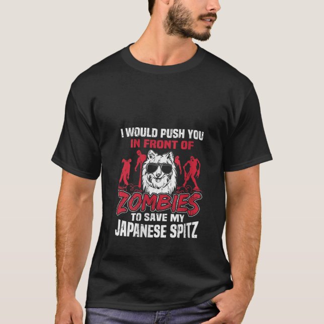 Frauen Rettete meinen japanischen Spitz-Hund aus Z T-Shirt (Vorderseite)