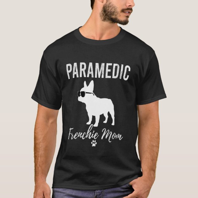 Frauen Rettungshelfer Frenchie Mutter Shirt Lustig (Vorderseite)