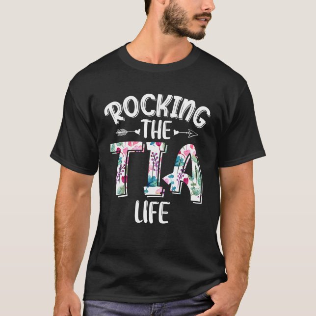 Frauen rocken das Tia Life New Oma Mutter D T-Shirt (Vorderseite)