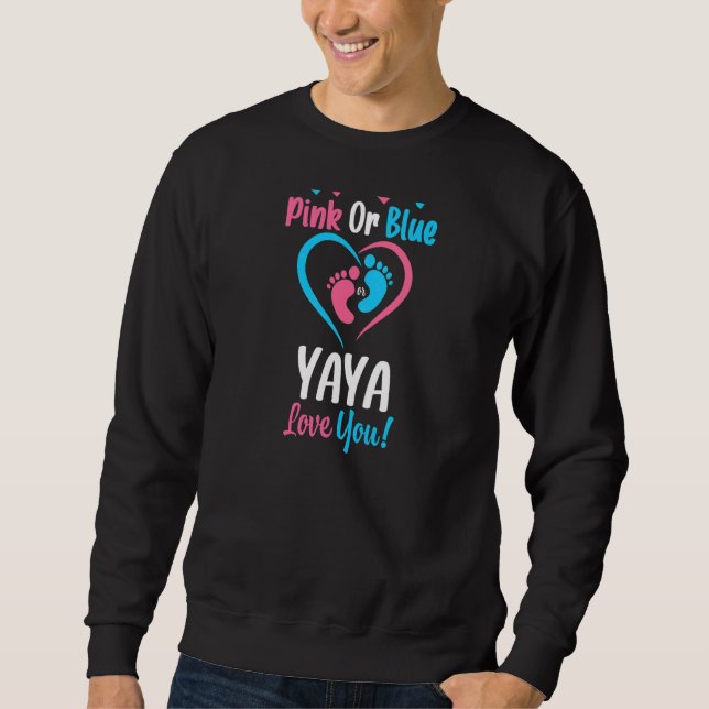 Frauen Rosa oder Blau-Jaya-Lieben Sie Oma Geschlec Sweatshirt (Vorderseite)