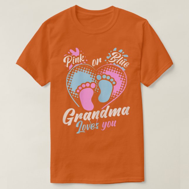 Frauen Rosa oder Blau Oma Lieben Sie Geschlecht ze T-Shirt (Design vorne)