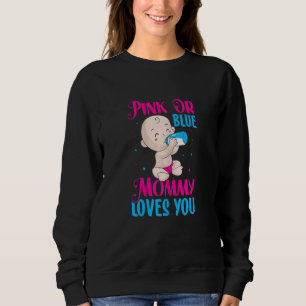Frauen Rosa oder blaue Mama Lieben Sie Mummy to be Sweatshirt