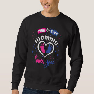Frauen Rosa oder Blaue Mommy Lieben Ihr Baby Gesch Sweatshirt