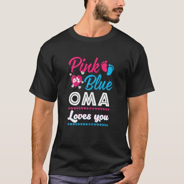 Frauen Rosa oder blaue Oma Lieben Ihr Geschlecht o T-Shirt (Vorderseite)