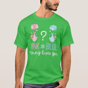 Frauen Rosa oder Blaues Baby Geschlecht offenbaren T-Shirt