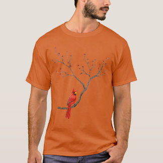 Frauen Roter Kardinal Vogelliebhaber Vogelbeobacht T-Shirt