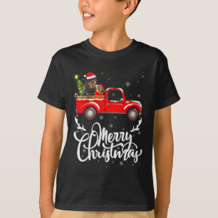 Frauen Rottweiler Hund Auf Weihnachtsbaum Roter LK T-Shirt