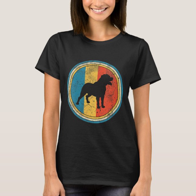 Frauen Rottweiler Hund Lover erschüttert T-Shirt (Vorderseite)
