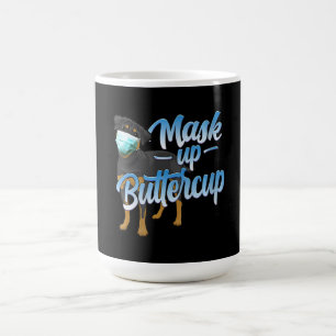 Frauen Rottweiler Hund mit Maske - Mask up Butterc Kaffeetasse