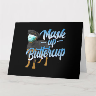 Frauen Rottweiler Hund mit Maske - Maske hoch Butt Karte