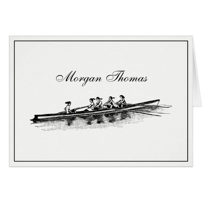 Frauen Rudern Ruderer Crew Team Wassersport Schwar (Vorderseite (Horizontal))