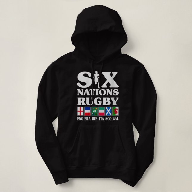 Frauen Rugby 6 Nationen England Frankreich Irland  Hoodie (Design vorne)