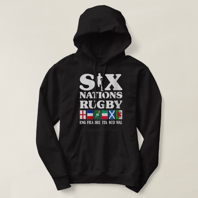 Frauen Rugby 6 Nationen England Frankreich Irland  Hoodie (Design vorne)