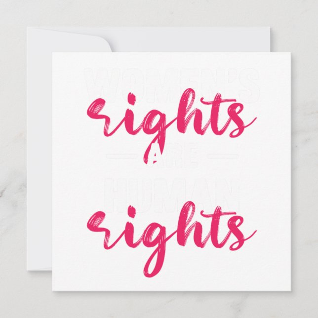 Frauen Ruhepunkte sind Menschenrechte Feministisch Einladung (Vorderseite)