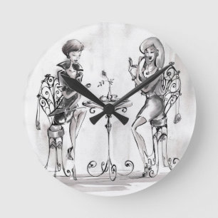 Frauen Runde Wanduhr