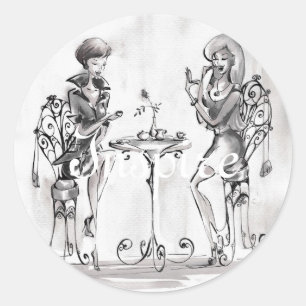 Frauen Runder Aufkleber