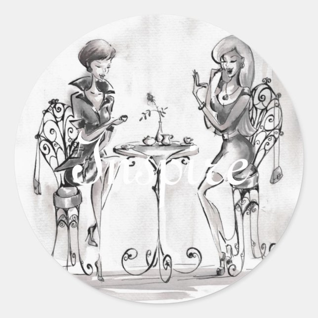 Frauen Runder Aufkleber (Vorderseite)