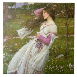 Frauen sammeln Blume im Wind Fliese