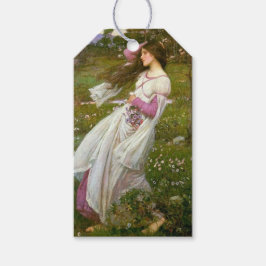 Frauen sammeln Blume im Wind Geschenkanhänger