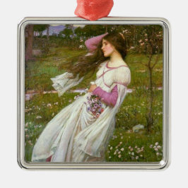 Frauen sammeln Blume im Wind Ornament Aus Metall