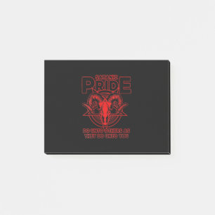 Frauen Satanic Pride Satanismus Pagan Ziege Satan Post-it Klebezettel