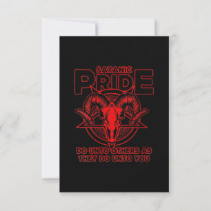 Frauen Satanic Pride Satanismus Pagan Ziege Satan RSVP Karte