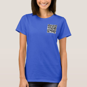 Frauen scannen mir QR-Code doppelseitig Tiefe Roya T-Shirt