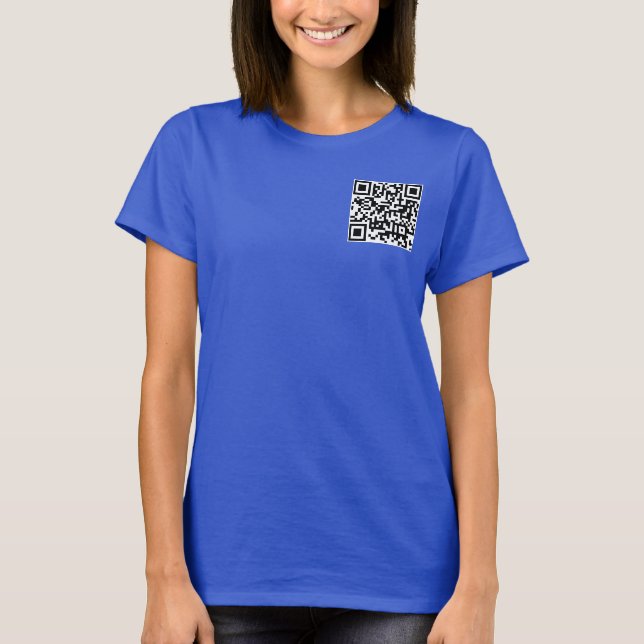Frauen scannen mir QR-Code doppelseitig Tiefe Roya T-Shirt (Vorderseite)