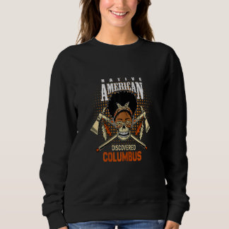 Frauen Schädel Schwarz Frauenfeder Kopfschmuck Hut Sweatshirt