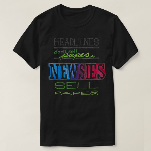 Frauen Schlagzeilen verkaufen keine Papes Newsies  T-Shirt (Design vorne)