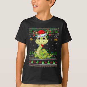 Frauen Schlangen hässliche Weihnachts-Pullover Ren T-Shirt