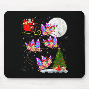 Frauen Schmetterling Weihnachtsmann Schlitten Flie Mousepad