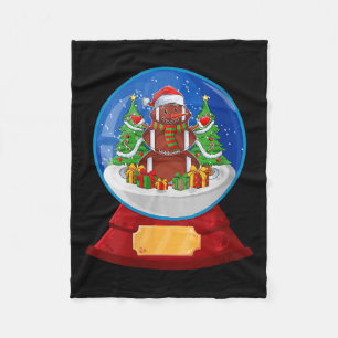 Frauen Schneemann Fußball Santa Hut Frohe Weihnach Fleecedecke
