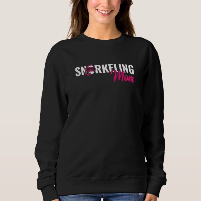 Frauen Schnorcheln Mama Taucherbrille Schnorcheln Sweatshirt (Vorderseite)