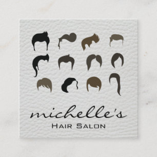 Frauen Schönheit Friseurin Hairdo-Diagramm Quadratische Visitenkarte