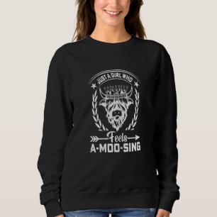 Frauen Schottischer Highland Cattle Bauer Cattle B Sweatshirt