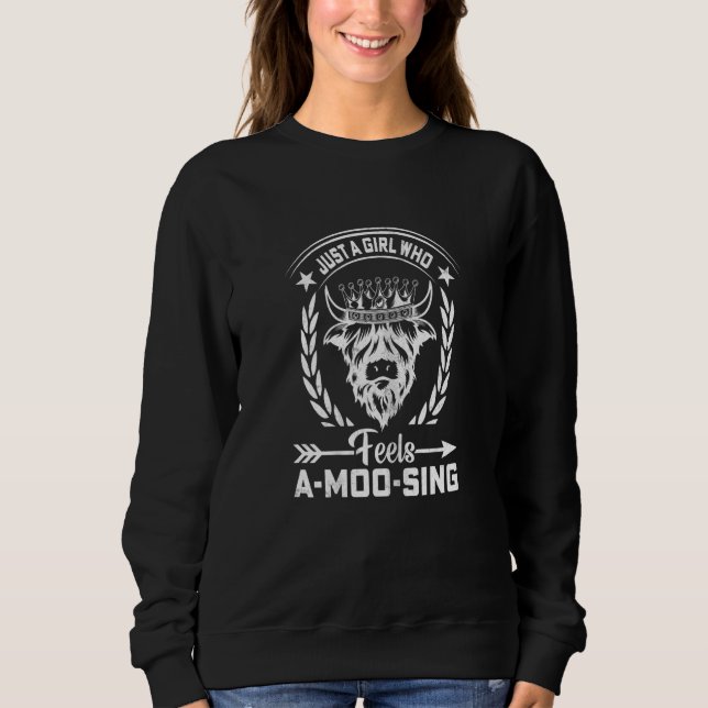 Frauen Schottischer Highland Cattle Bauer Cattle B Sweatshirt (Vorderseite)