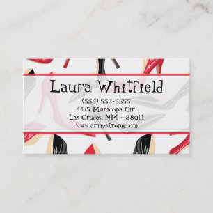 Frauen Schuhe Visitenkarte mit hohen Absätzen Stil