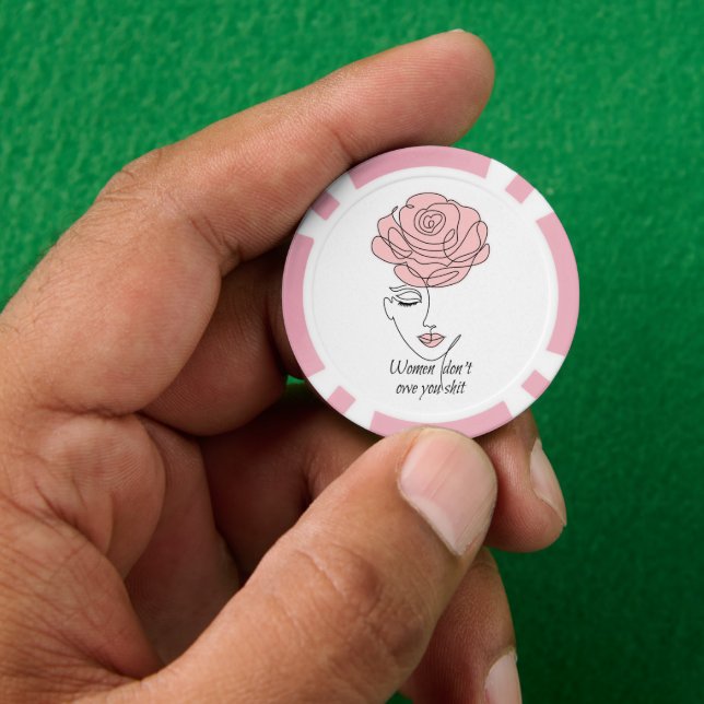 Frauen schulden dir keine Poker-Chips Pokerchips (Hand)