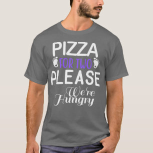 Frauen schwanger Frauen Baby Footprint Pizza Lover T-Shirt