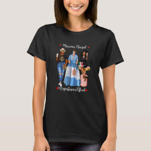 Frauen Schwarz Mexikanisch Aufgezogen Argentinisch T-Shirt