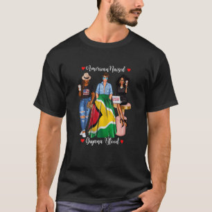 Frauen Schwarze Guyana Erbe Halb-Amerikaner Halbwe T-Shirt