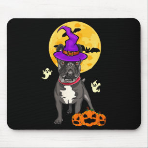 Frauen Schwarzer Französischer Bulldogge Hexe Hall Mousepad